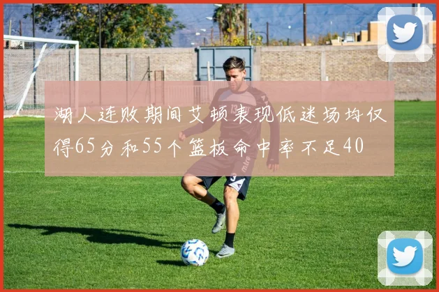 湖人连败期间艾顿表现低迷场均仅得65分和55个篮板命中率不足40